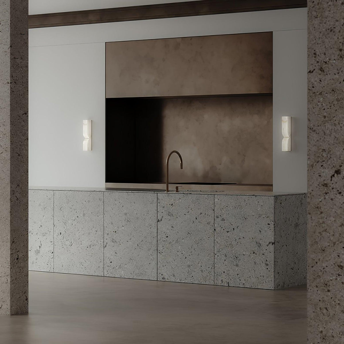 Alabaster Wall Sconce Light Fixture-Lighting > Wall Lights-casanuva-casanuva