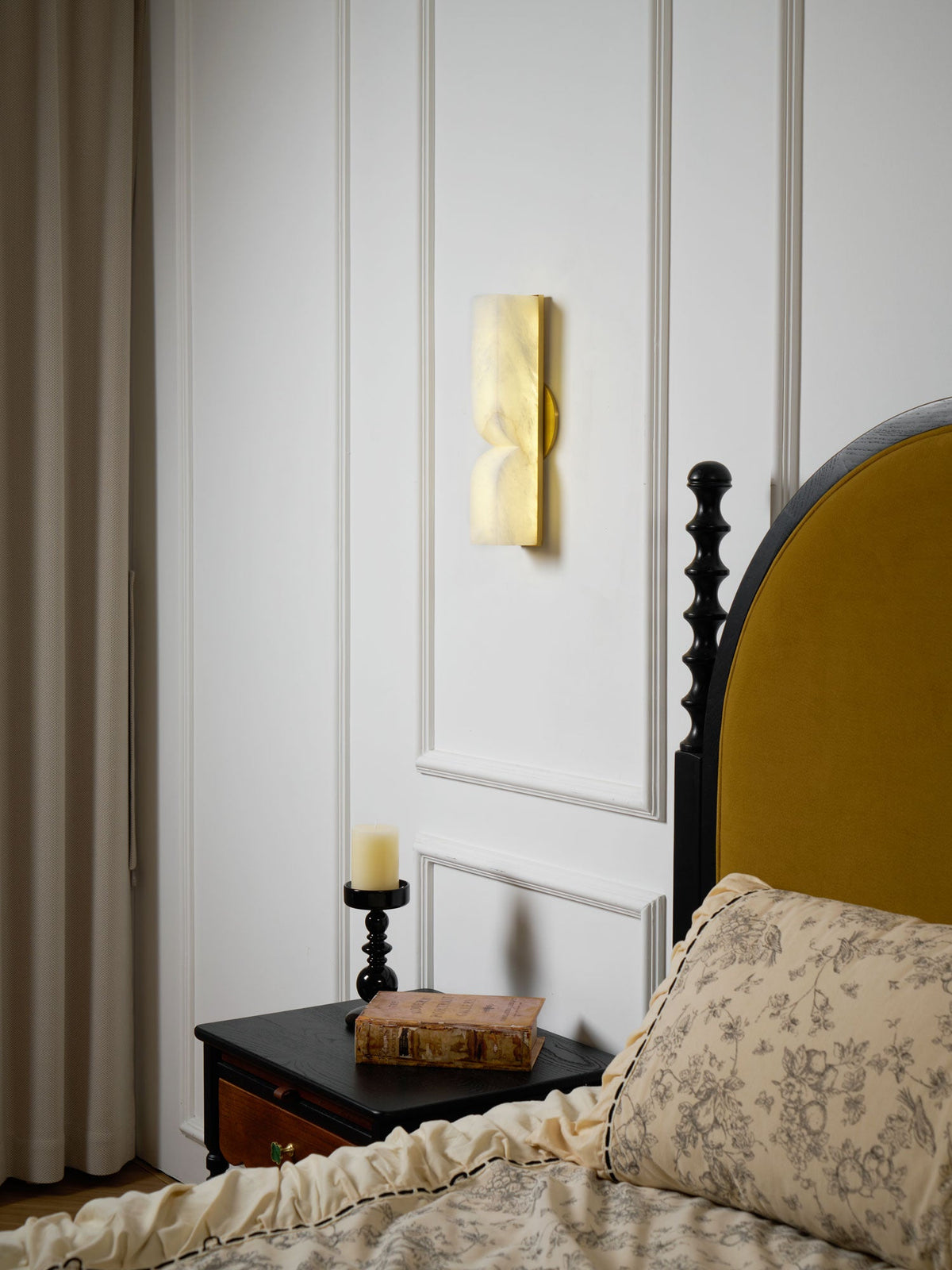 Alabaster Wall Sconce Light Fixture-Lighting > Wall Lights-casanuva-casanuva