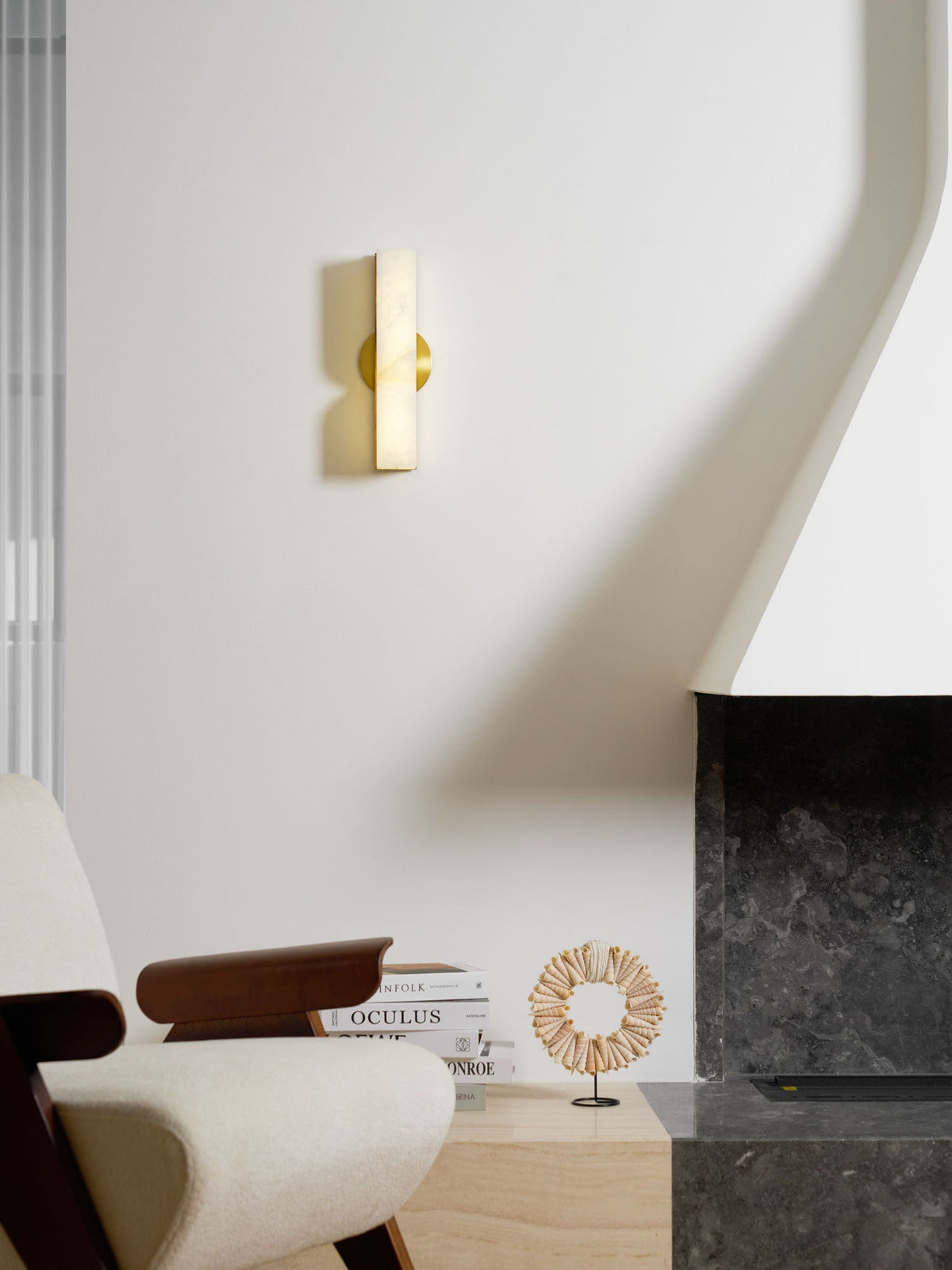 Alabaster Wall Sconce Light Fixture-Lighting > Wall Lights-casanuva-casanuva