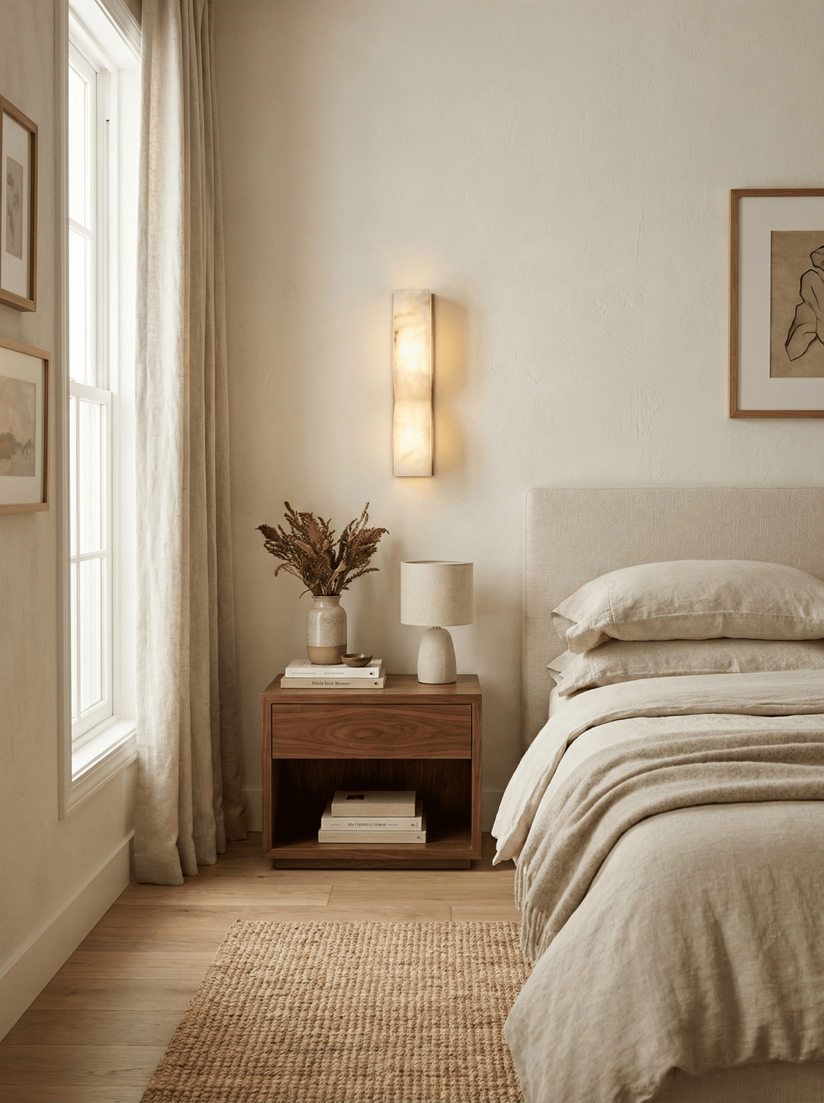 Alabaster Wall Sconce Light Fixture-Lighting > Wall Lights-casanuva-casanuva