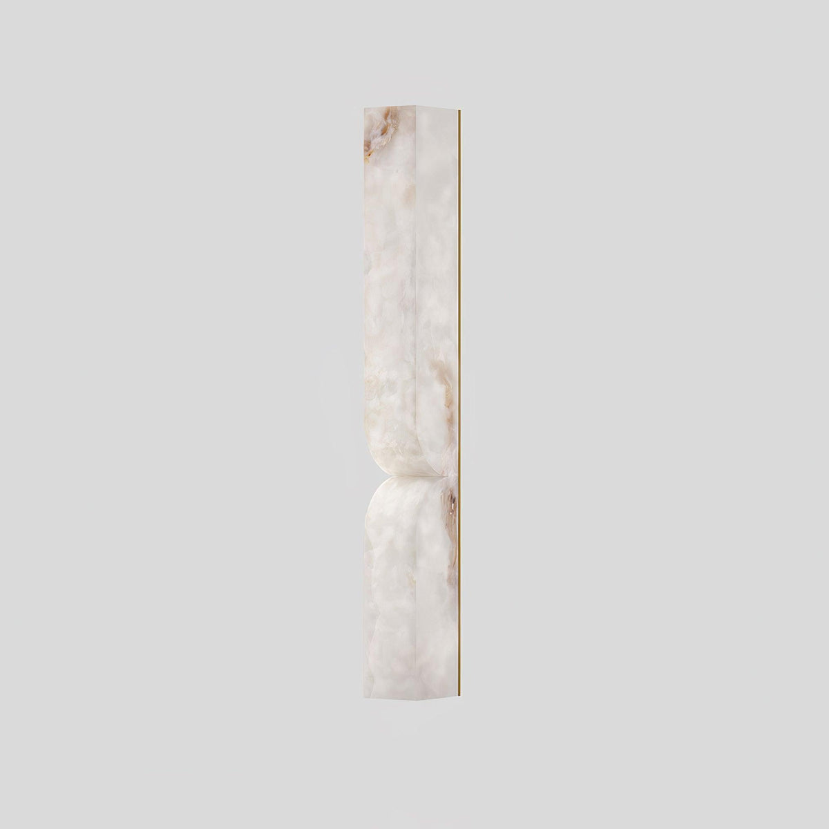 Alabaster Wall Sconce Light Fixture-Lighting > Wall Lights-casanuva-L 2.6" x W 3.1" x H 23.6"-Gold & White-Warm Light-casanuva