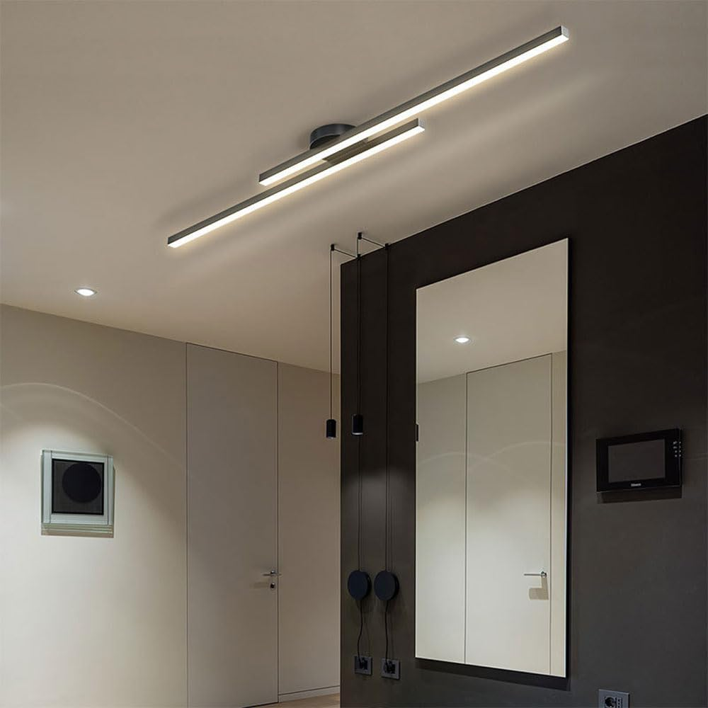 Aluminium LED Semi Flush Mount Ceiling Light for Living Room-Lighting > Ceiling Lights-casanuva-casanuva