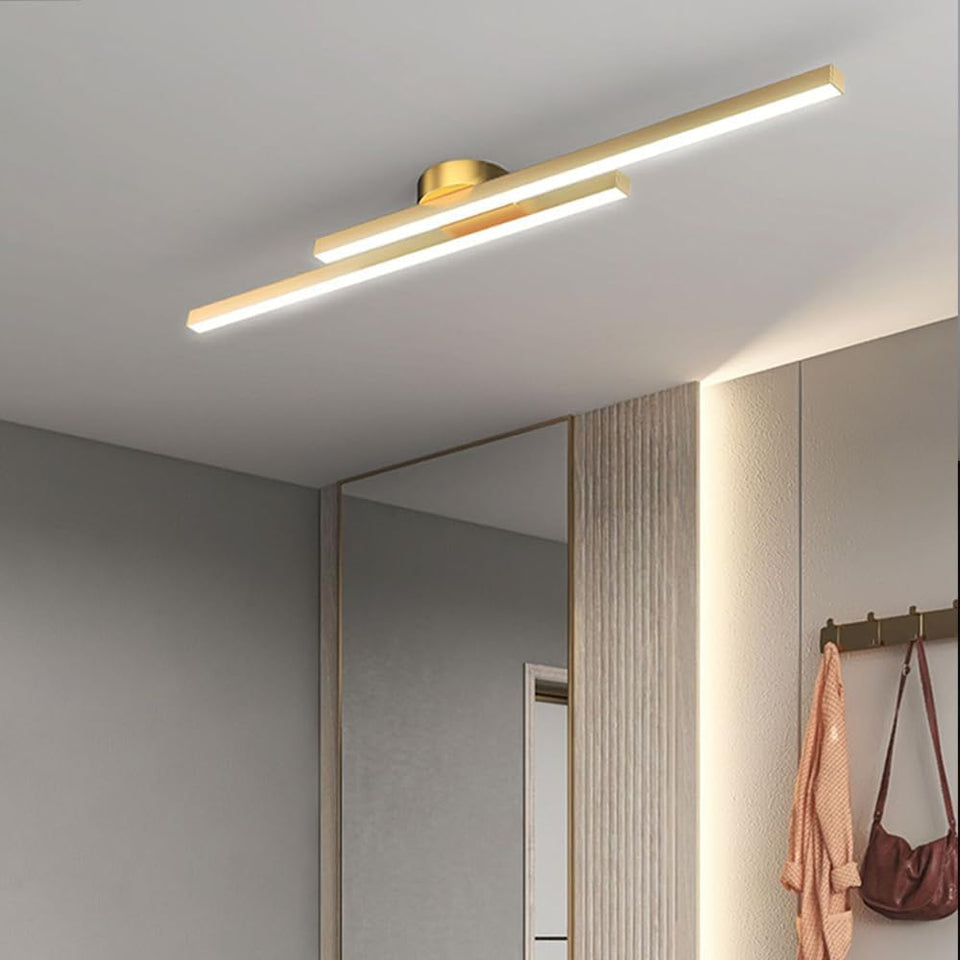 Aluminium LED Semi Flush Mount Ceiling Light for Living Room-Lighting > Ceiling Lights-casanuva-casanuva