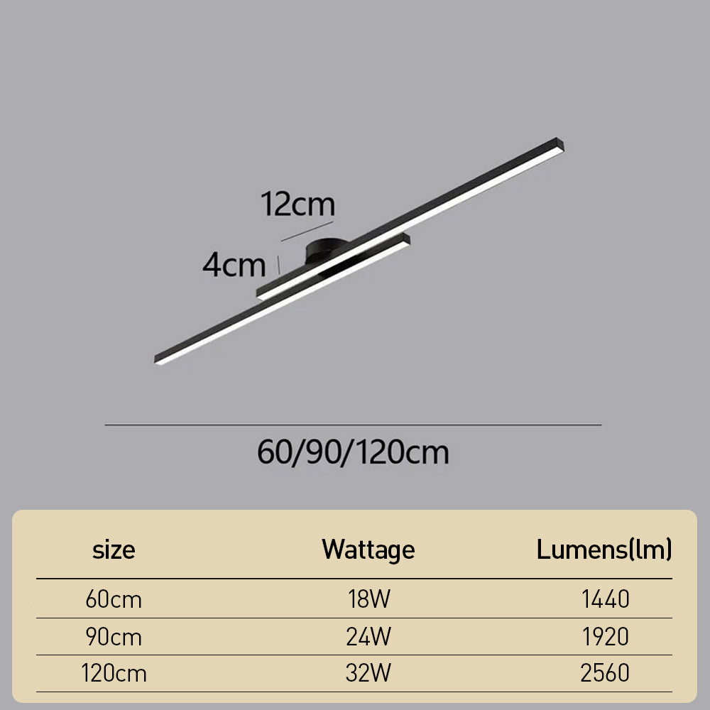 Aluminium LED Semi Flush Mount Ceiling Light for Living Room-Lighting > Ceiling Lights-casanuva-casanuva