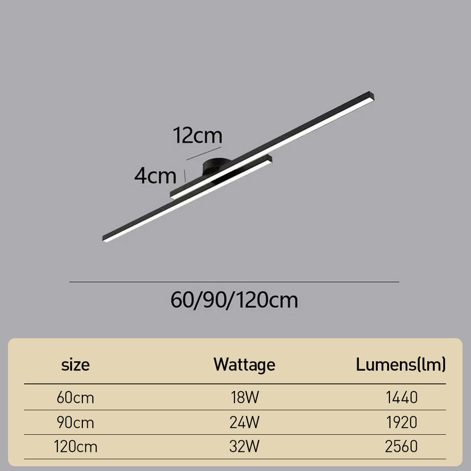 Aluminium LED Semi Flush Mount Ceiling Light for Living Room-Lighting > Ceiling Lights-casanuva-casanuva