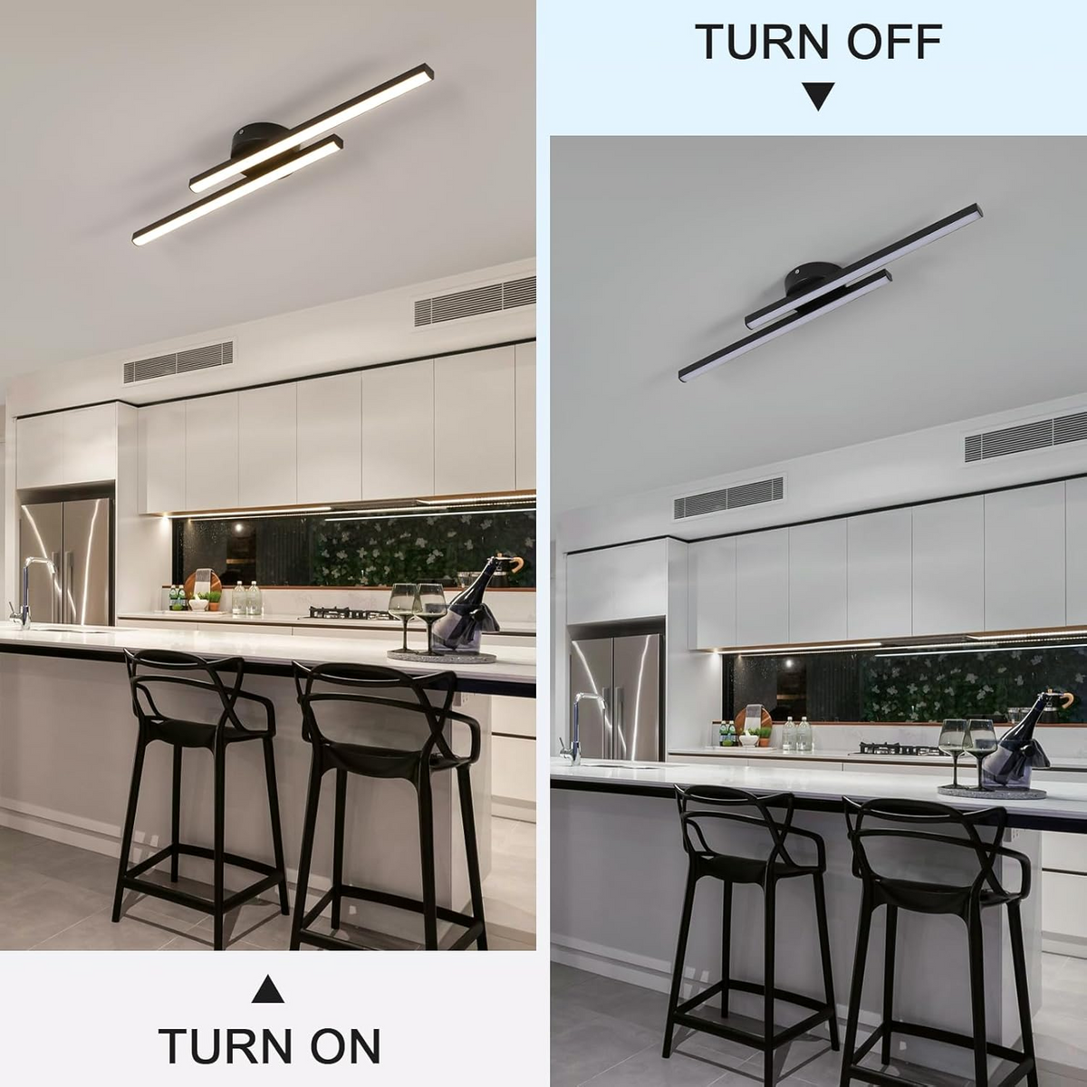 Aluminium LED Semi Flush Mount Ceiling Light for Living Room-Lighting > Ceiling Lights-casanuva-casanuva