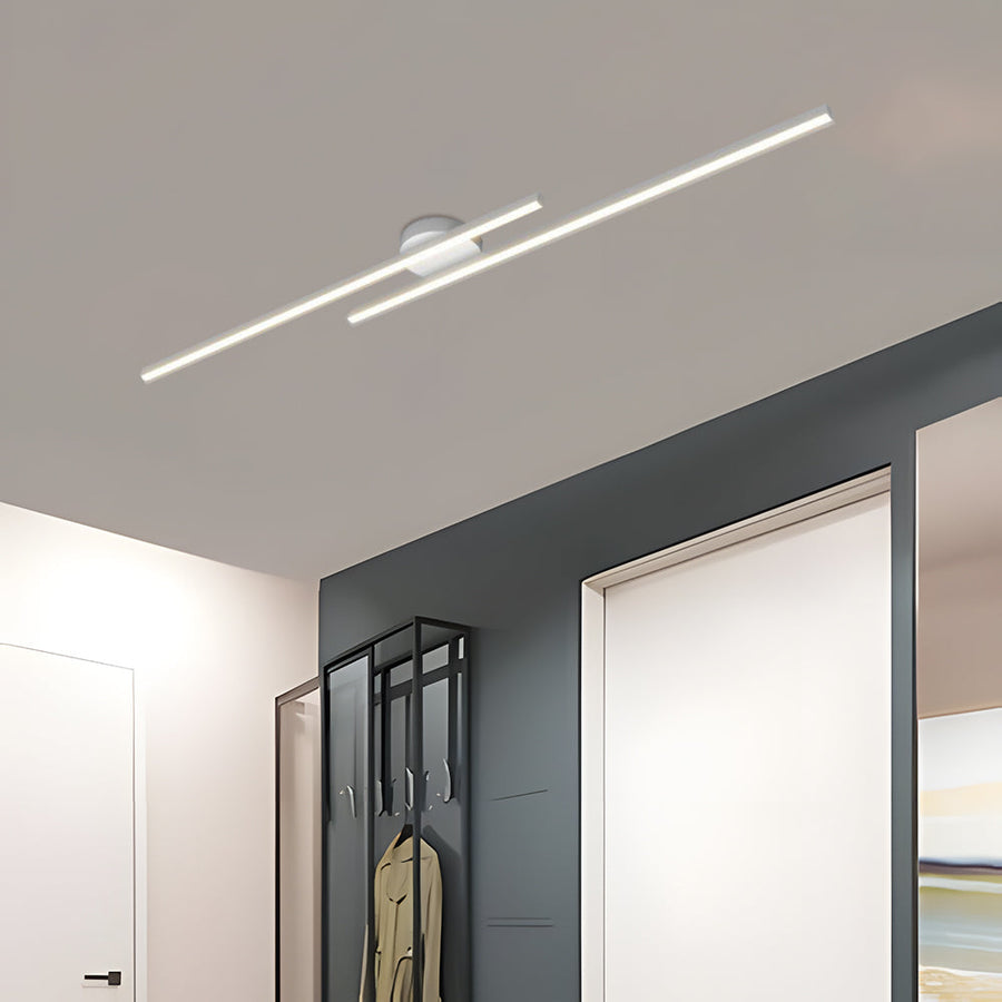 Aluminium LED Semi Flush Mount Ceiling Light for Living Room-Lighting > Ceiling Lights-casanuva-White-D60*H4cm-White Light-casanuva