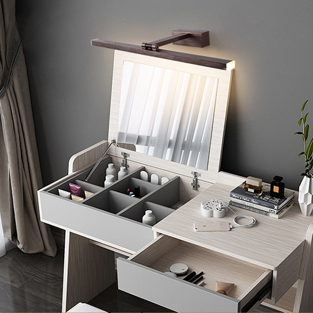 Aluminum Long Mirror Bathroom Wall Light Picture Lighting-Lighting > Wall Lights-casanuva-Brown-D40*H23CM-White Light-casanuva