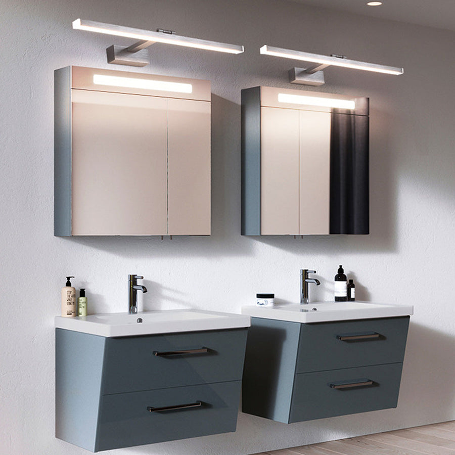 Aluminum Long Mirror Bathroom Wall Light Picture Lighting-Lighting > Wall Lights-casanuva-Silver-D40*H23CM-White Light-casanuva