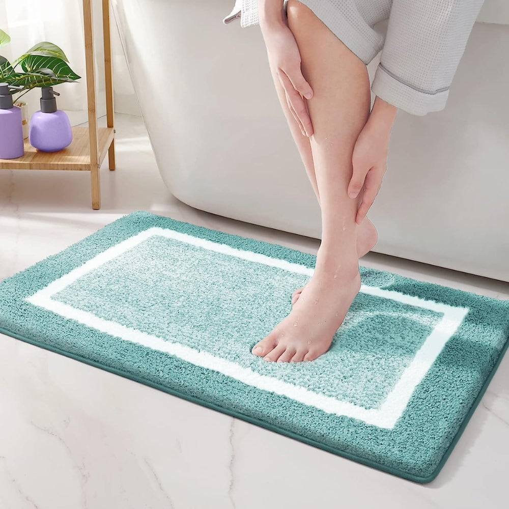 Anti Slip Bath Mat Modern Design-Bedding & Bath > Bath Mats-casanuva-Aqua Glow-16"x23.5"-casanuva