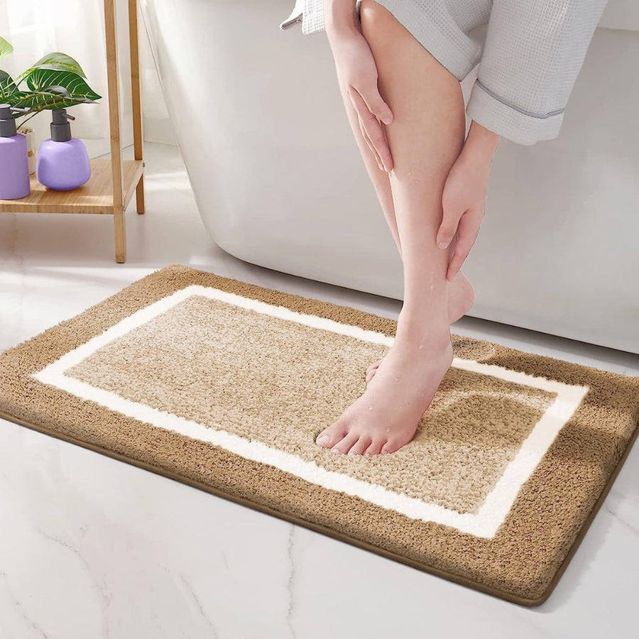 Anti Slip Bath Mat Modern Design-Bedding & Bath > Bath Mats-casanuva-Sand Glow-16"x23.5"-casanuva