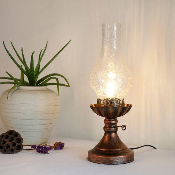 Antique Kerosene Oil Table Lamp 1-Light Vintage Design-Lighting > Table Lamps-casanuva-220V-240V-Clear-casanuva