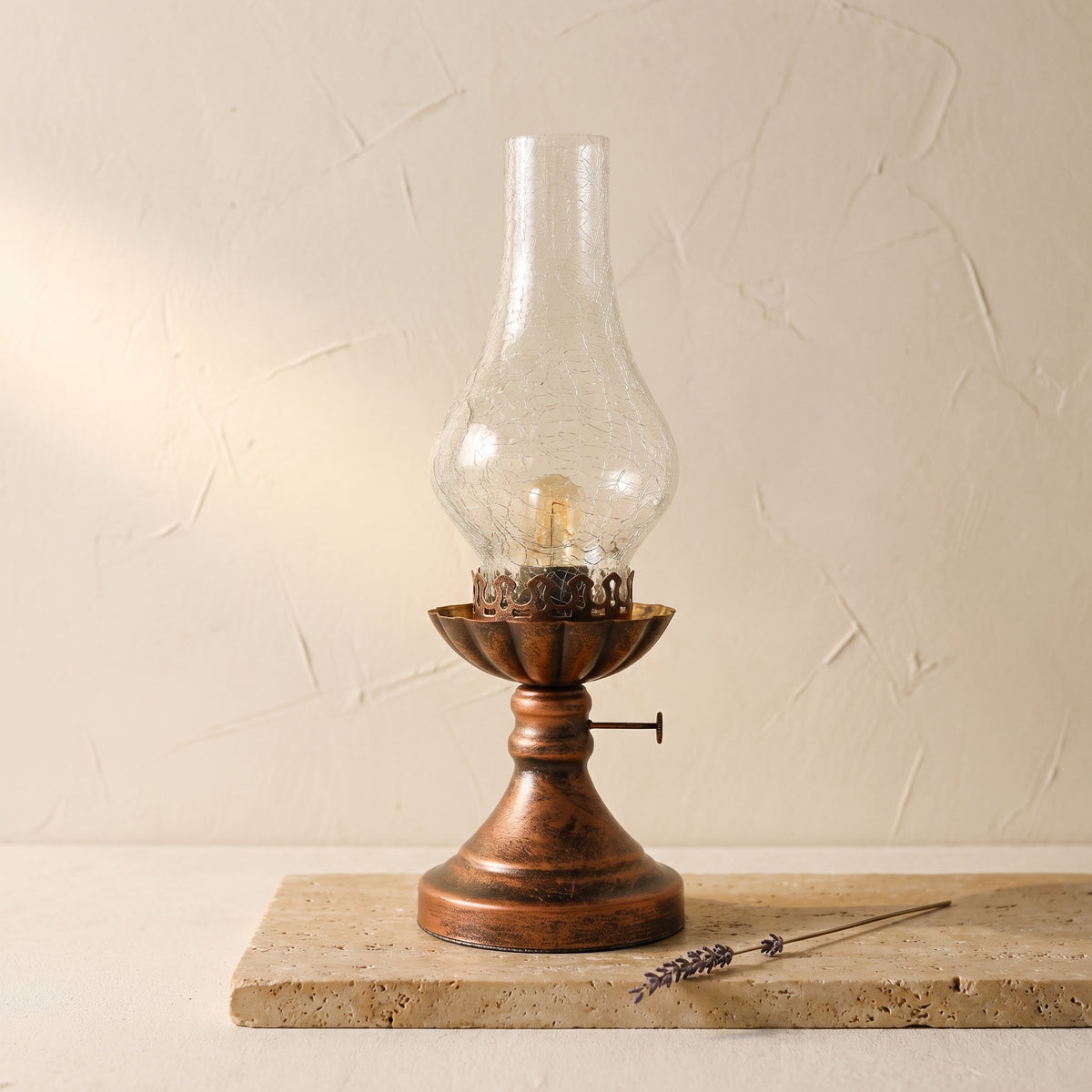 Antique Kerosene Oil Table Lamp 1-Light Vintage Design-Lighting > Table Lamps-casanuva-casanuva