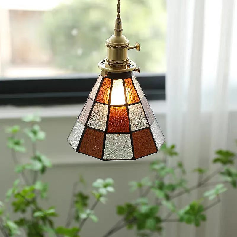 Antique Stained Glass Pendant Light-Lighting > Chandeliers & Pendant Lights-casanuva-casanuva