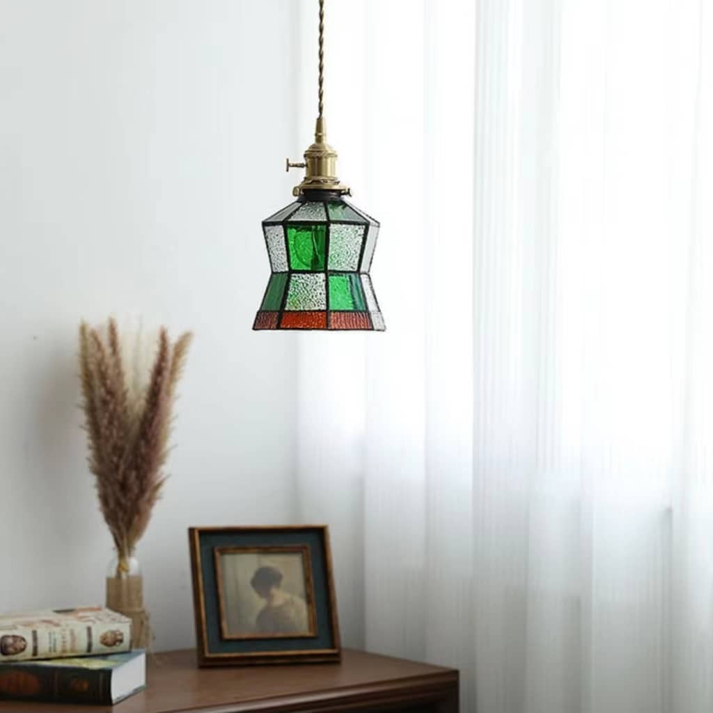 Antique Stained Glass Pendant Light-Lighting > Chandeliers & Pendant Lights-casanuva-casanuva