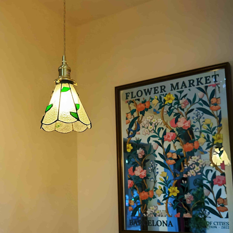 Antique Stained Glass Pendant Light-Lighting > Chandeliers & Pendant Lights-casanuva-casanuva