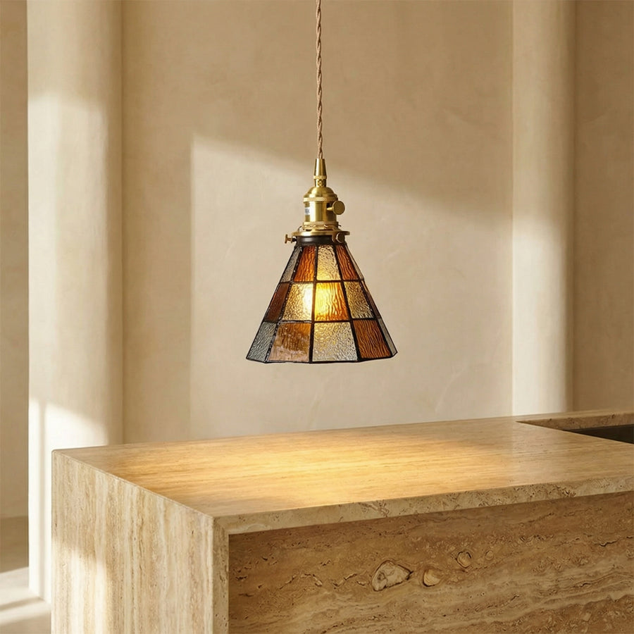 Antique Stained Glass Pendant Light-Lighting > Chandeliers & Pendant Lights-casanuva-casanuva
