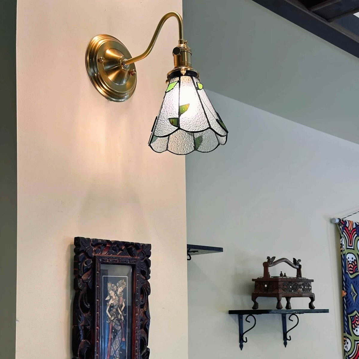 Antique Stained Glass Wall Light-Lighting > Wall Lights-casanuva-casanuva