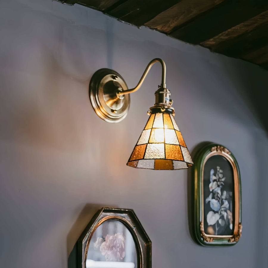 Antique Stained Glass Wall Light-Lighting > Wall Lights-casanuva-casanuva