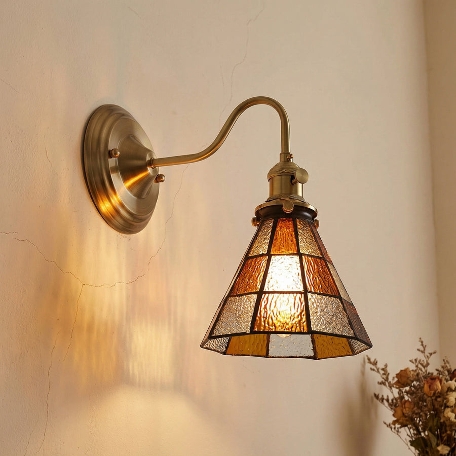 Antique Stained Glass Wall Light-Lighting > Wall Lights-casanuva-casanuva