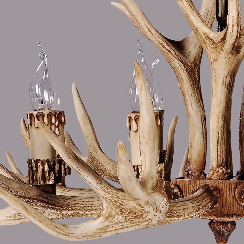Antler Resin Country Style 6-Light Chandelier-Lighting > Chandeliers & Pendant Lights-casanuva-casanuva