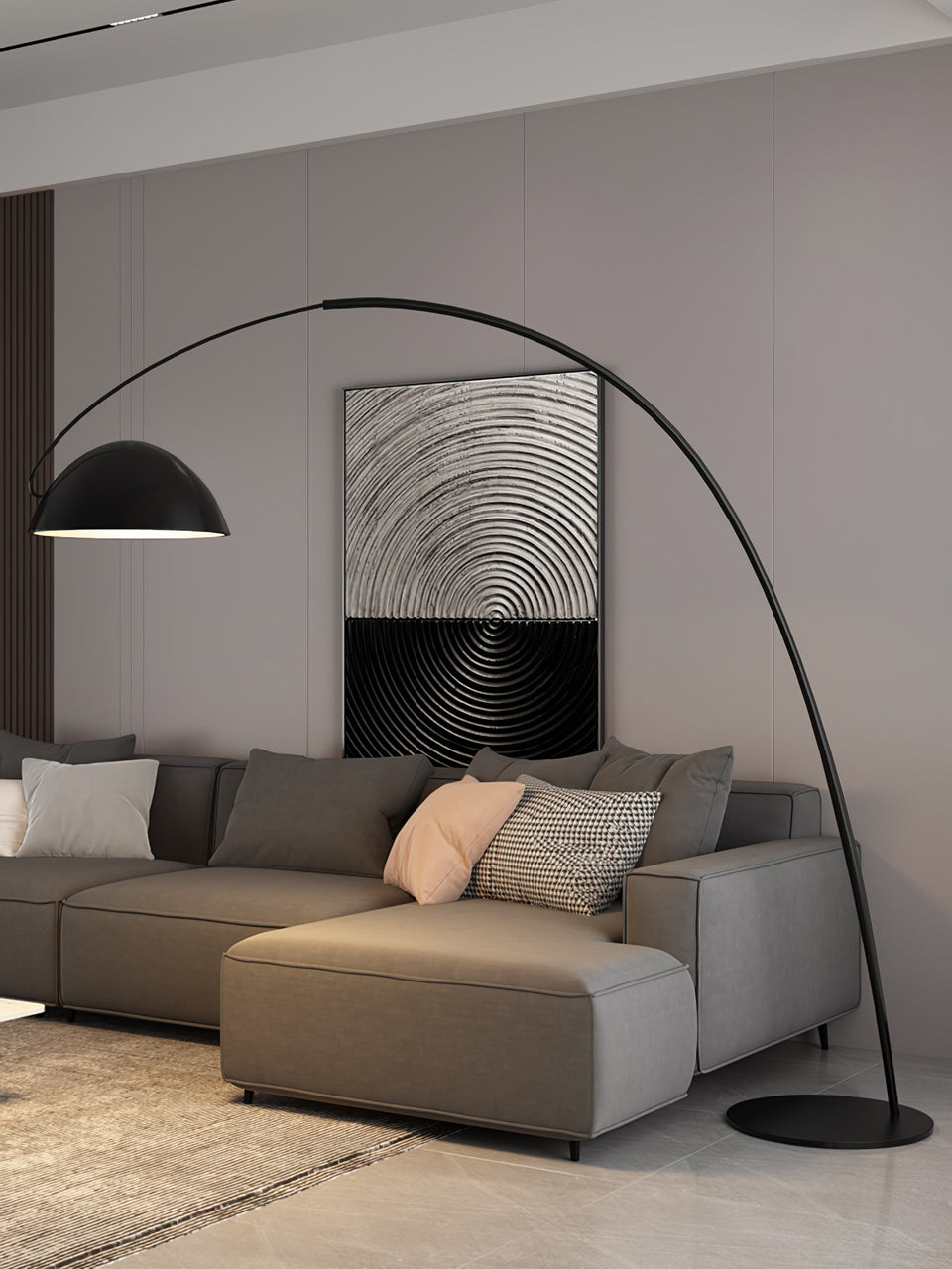 Arc Floor Lamp with Adjustable Shade-Lighting > Floor Lamps-casanuva-casanuva