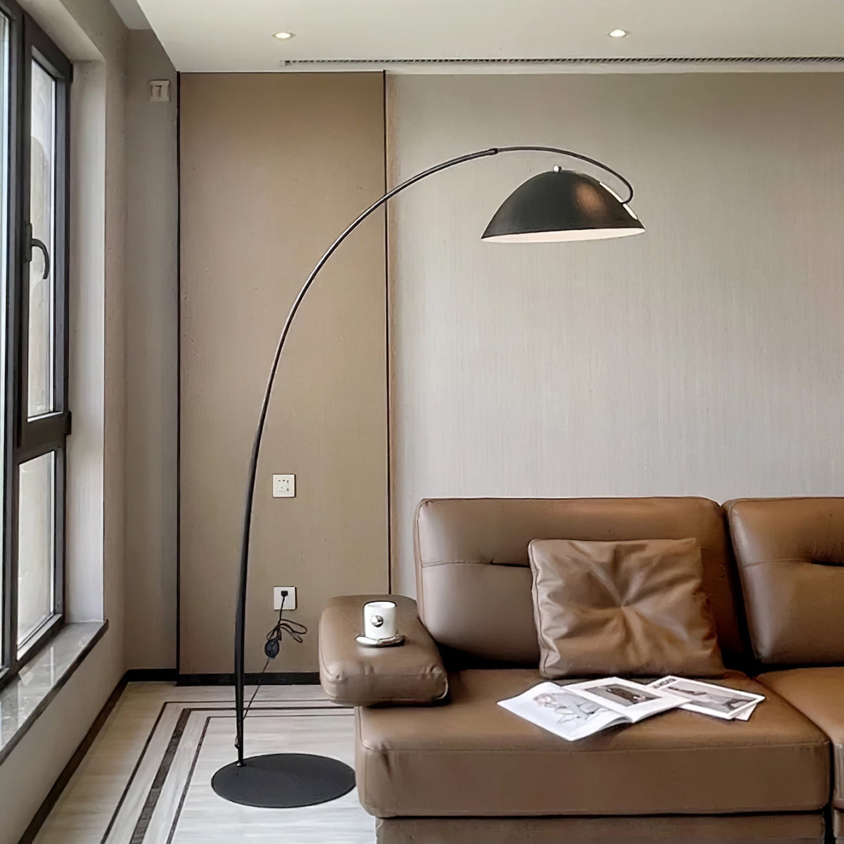 Arc Floor Lamp with Adjustable Shade-Lighting > Floor Lamps-casanuva-casanuva