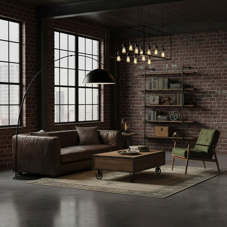 Arc Floor Lamp with Adjustable Shade-Lighting > Floor Lamps-casanuva-casanuva