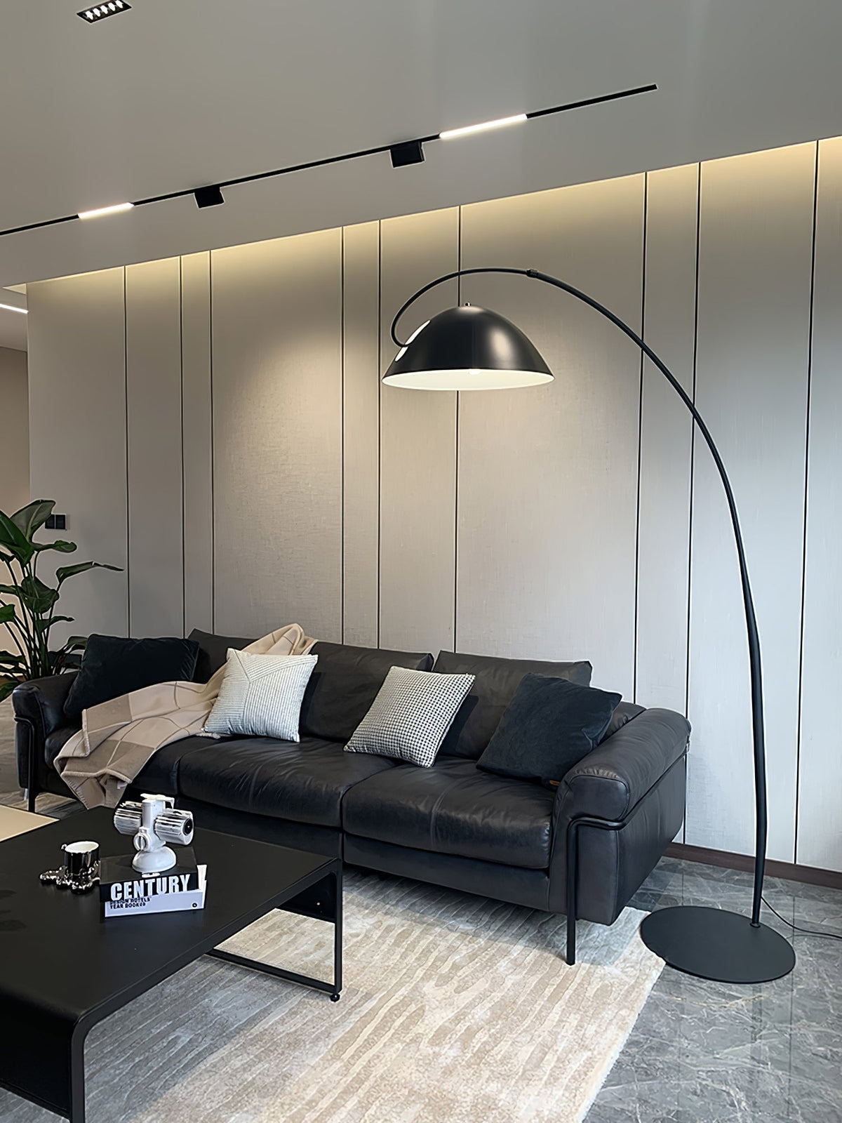 Arc Floor Lamp with Adjustable Shade-Lighting > Floor Lamps-casanuva-casanuva