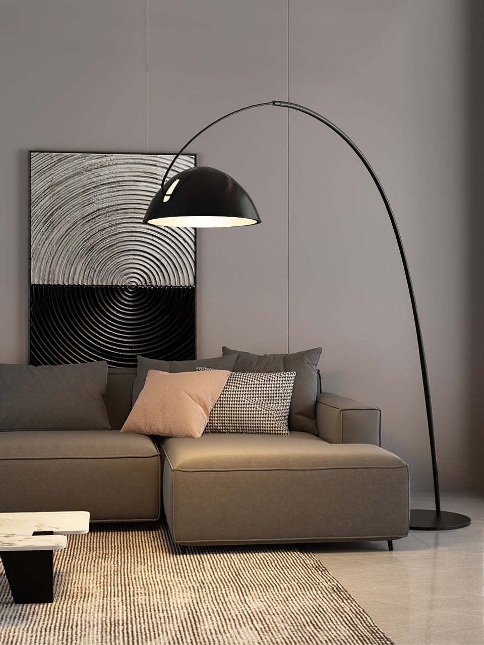 Arc Floor Lamp with Adjustable Shade-Lighting > Floor Lamps-casanuva-casanuva
