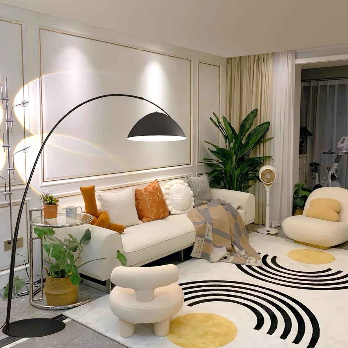 Arc Floor Lamp with Adjustable Shade-Lighting > Floor Lamps-casanuva-casanuva
