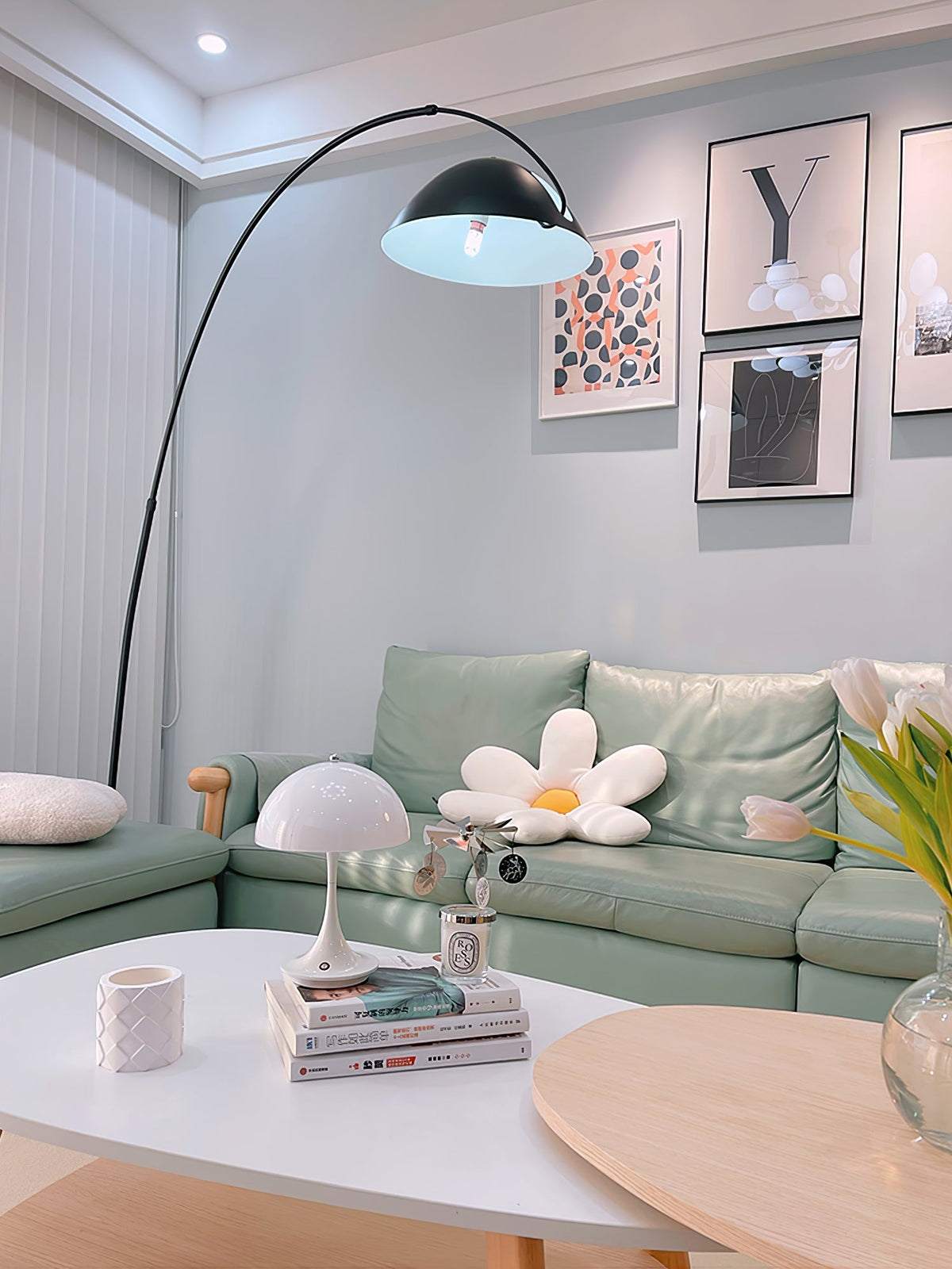 Arc Floor Lamp with Adjustable Shade-Lighting > Floor Lamps-casanuva-casanuva