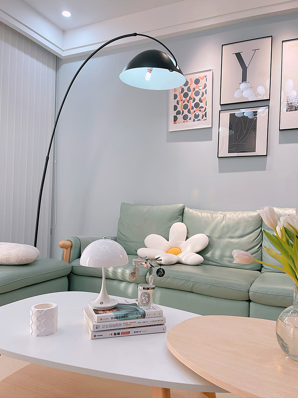 Arc Floor Lamp with Adjustable Shade-Lighting > Floor Lamps-casanuva-casanuva