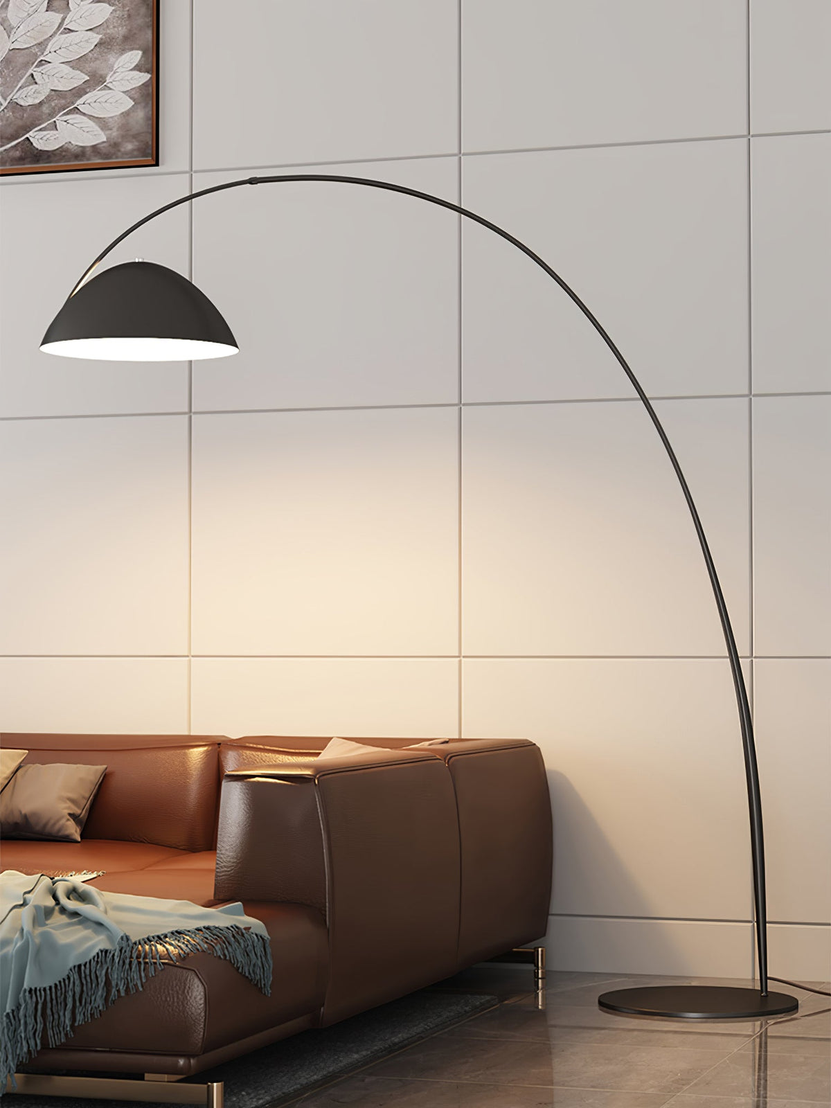 Arc Floor Lamp with Adjustable Shade-Lighting > Floor Lamps-casanuva-casanuva