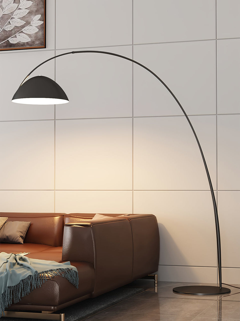 Arc Floor Lamp with Adjustable Shade-Lighting > Floor Lamps-casanuva-casanuva