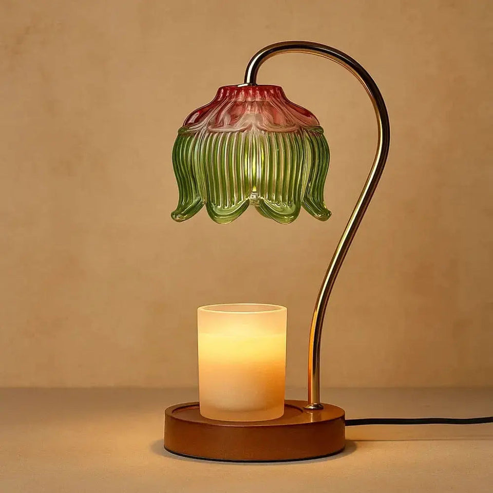 Aromatherapy Candle Warmer Lamp with Fragrance-Home Decor > Decorative Accessories-casanuva-Rose Green-Warm Wit (Gradatie)-casanuva