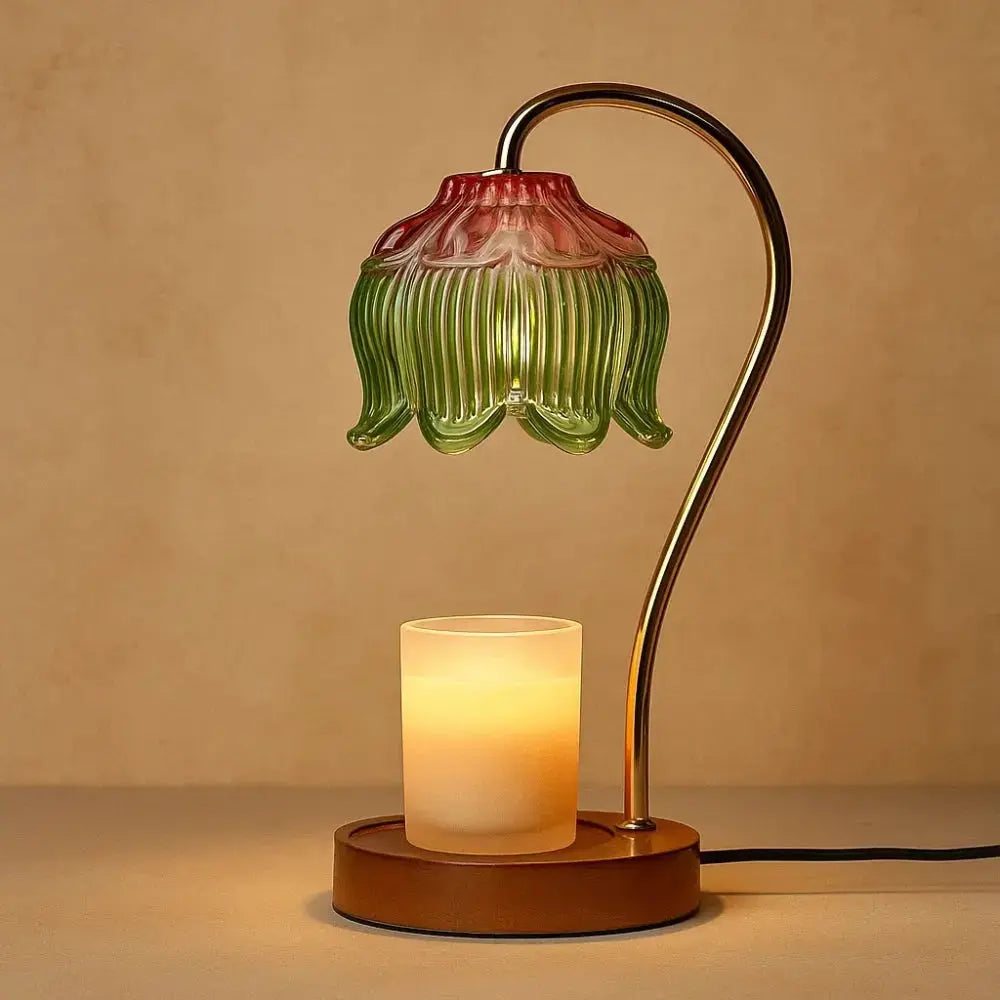 Aromatherapy Candle Warmer Lamp with Fragrance-Home Decor > Decorative Accessories-casanuva-Rose Green-Warm Wit (Gradatie)-casanuva