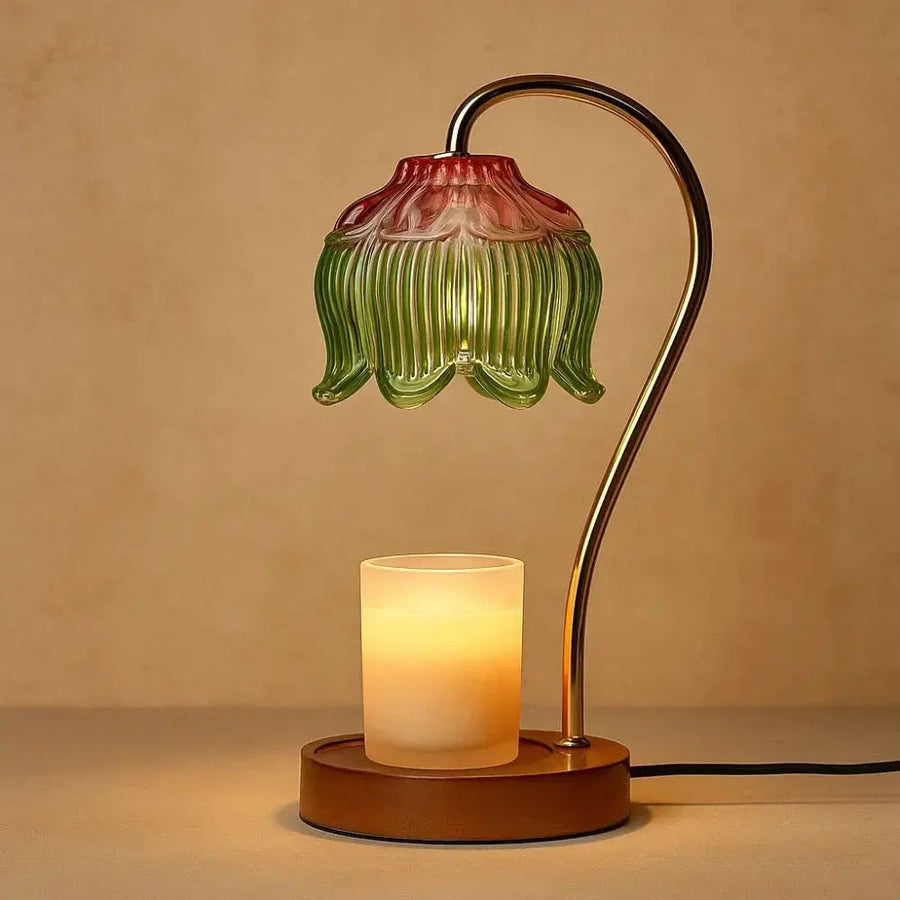 Aromatherapy Candle Warmer Lamp with Fragrance-Home Decor > Decorative Accessories-casanuva-Rose Green-Warm Wit (Gradatie)-casanuva