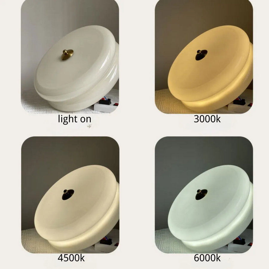 Art Deco Cream Cake Ceiling Light-Lighting > Ceiling Lights-casanuva-casanuva