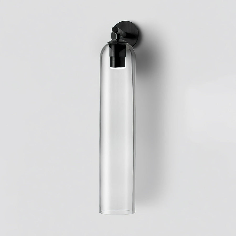 Art Glass Wall Sconce-Lighting > Wall Lights-casanuva-10cmx48cm-Black-Clear-casanuva