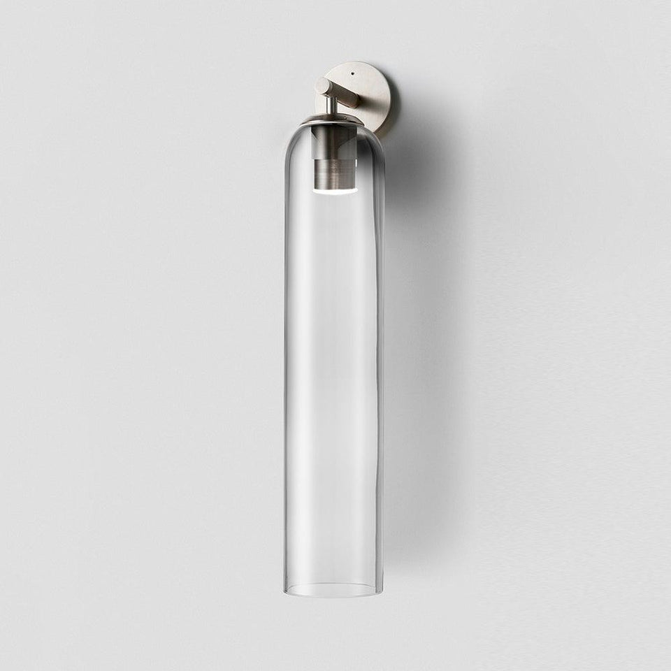 Art Glass Wall Sconce-Lighting > Wall Lights-casanuva-10cmx48cm-Sand Nickel-Clear-casanuva