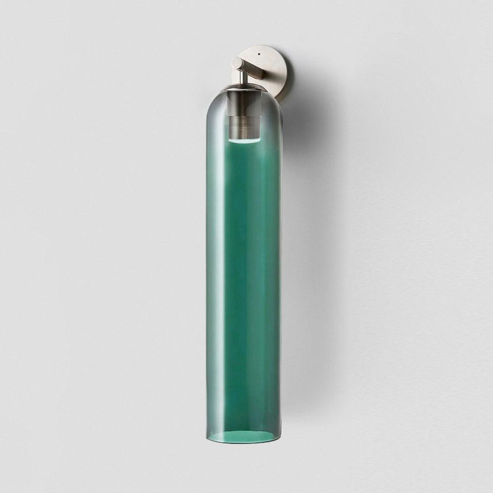 Art Glass Wall Sconce-Lighting > Wall Lights-casanuva-10cmx48cm-Sand Nickel-Green-casanuva