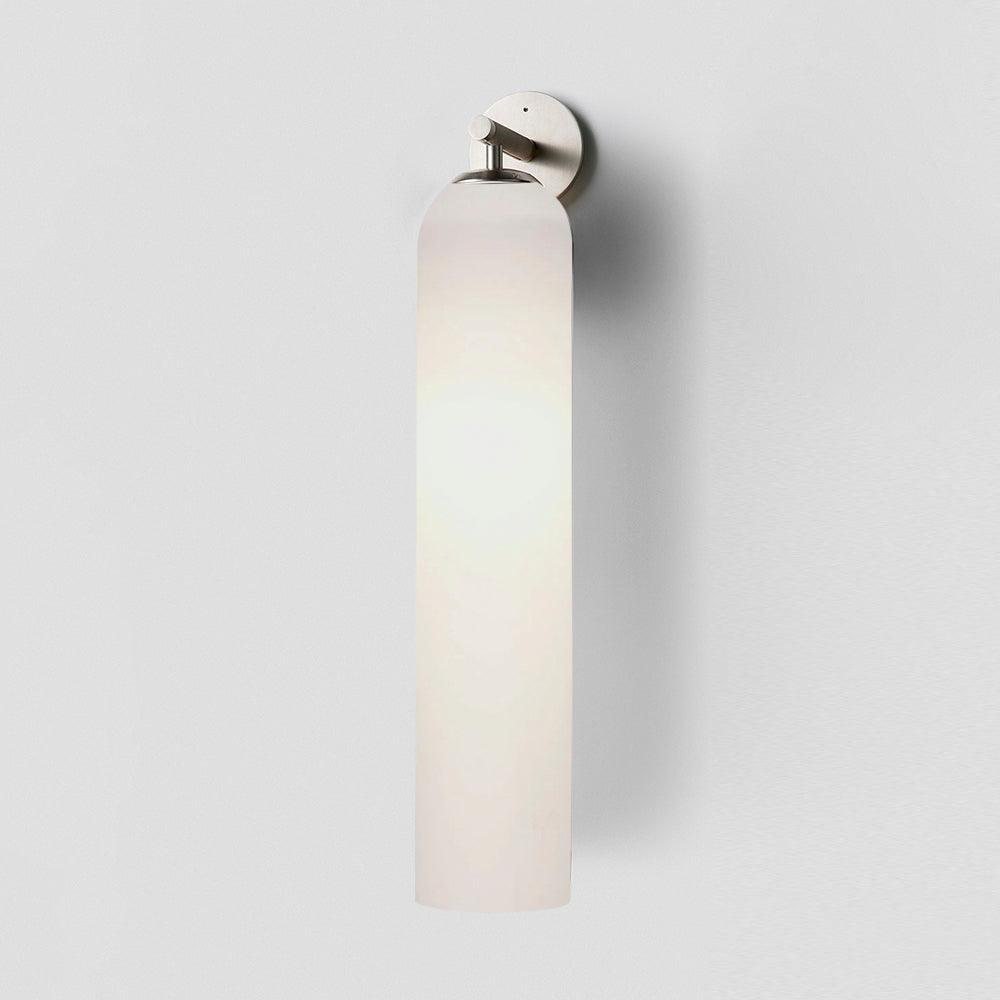 Art Glass Wall Sconce-Lighting > Wall Lights-casanuva-10cmx48cm-Sand Nickel-Matte White-casanuva