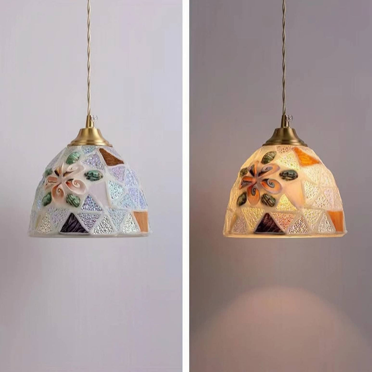 Art Nouveau Stained Glass Pendant Light-Lighting > Chandeliers & Pendant Lights-casanuva-casanuva