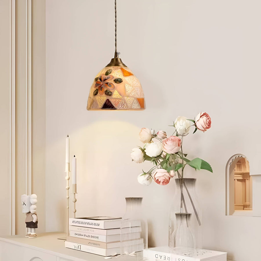 Art Nouveau Stained Glass Pendant Light-Lighting > Chandeliers & Pendant Lights-casanuva-casanuva
