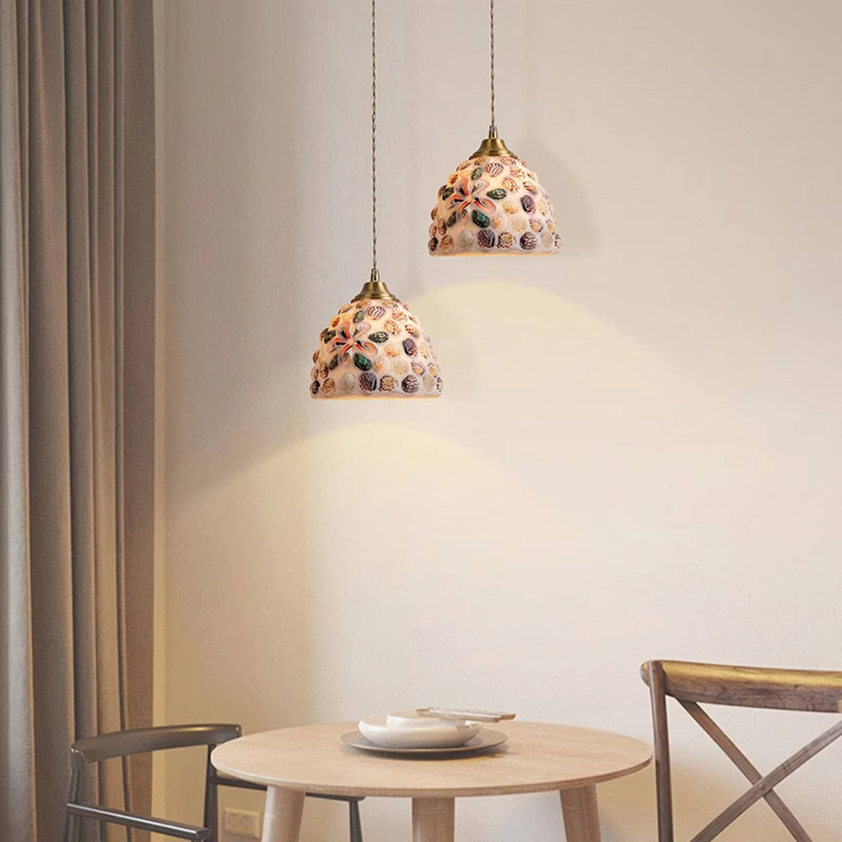 Art Nouveau Stained Glass Pendant Light-Lighting > Chandeliers & Pendant Lights-casanuva-casanuva