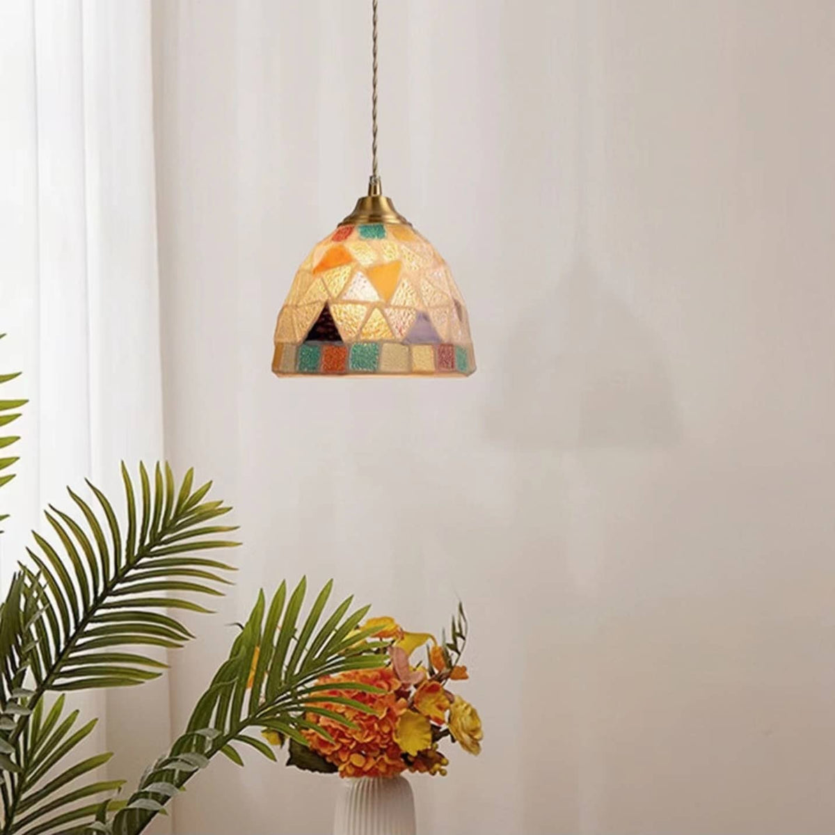 Art Nouveau Stained Glass Pendant Light-Lighting > Chandeliers & Pendant Lights-casanuva-casanuva