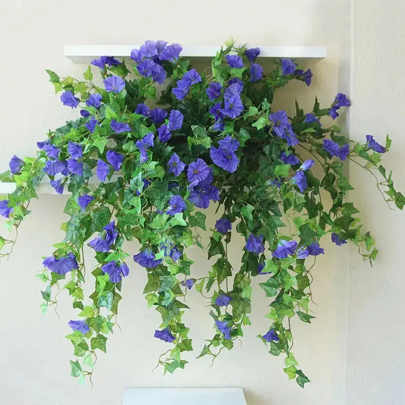 Artificial Wisteria Floral Arrangement No Maintenance-Home Decor > Decorative Accessories-casanuva-Purple-casanuva