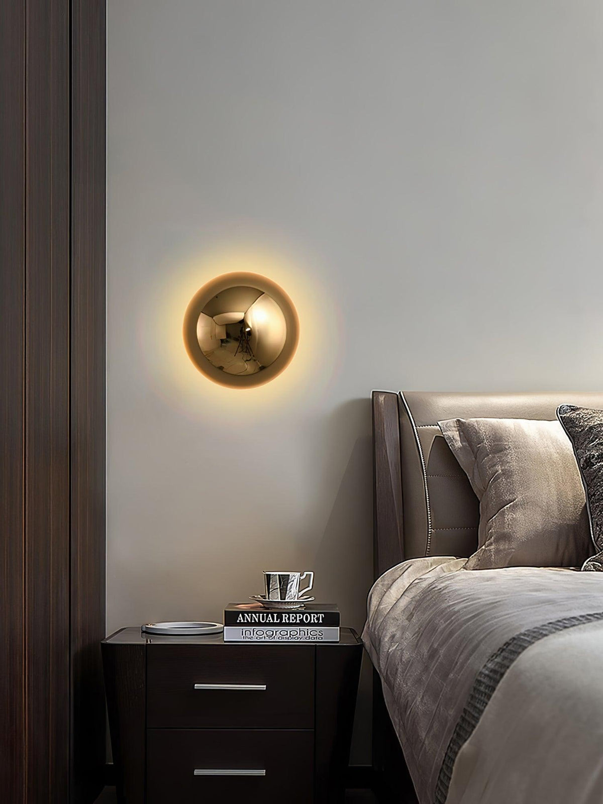 Aurum Sphere Wall Sconce Light-Lighting > Wall Lights-casanuva-casanuva