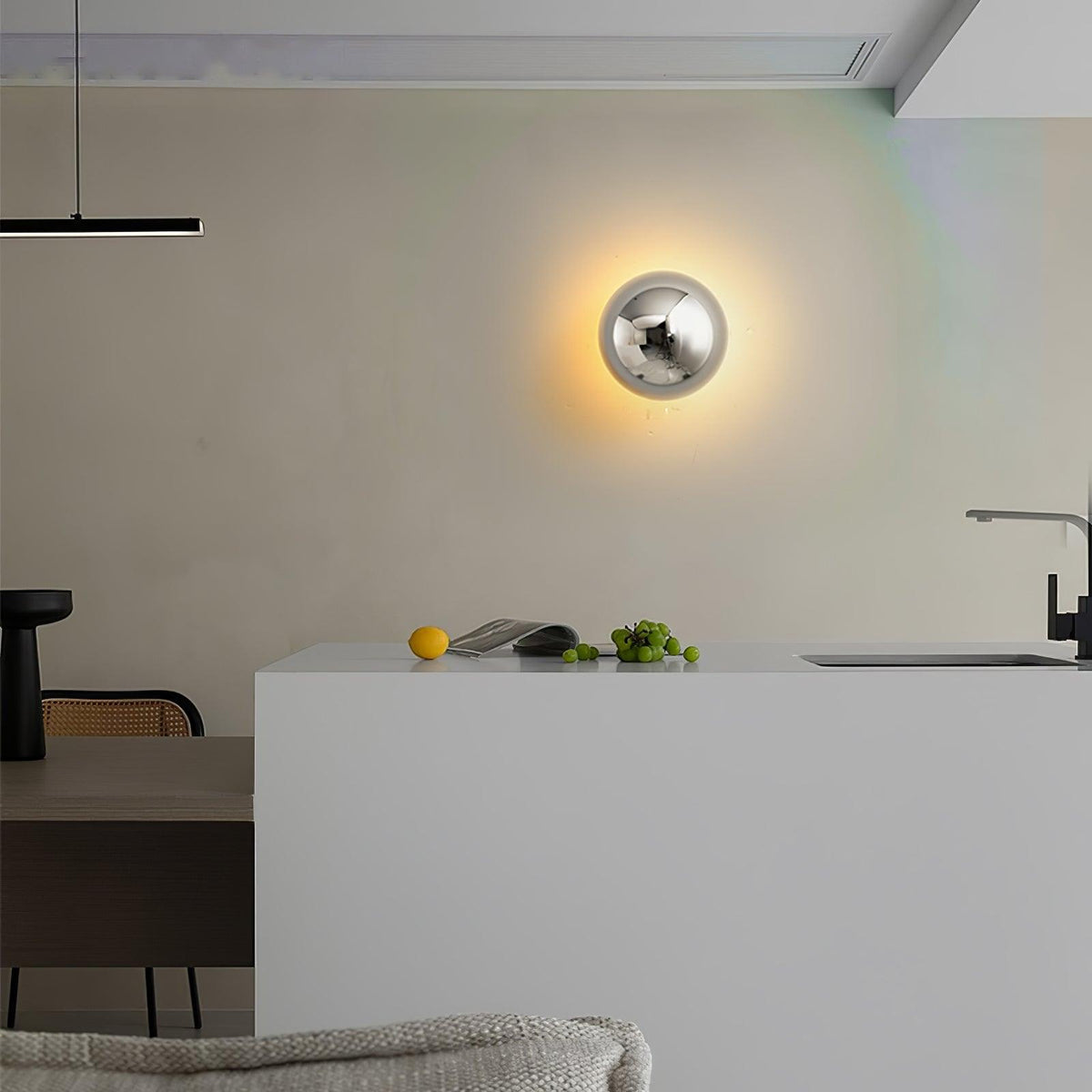 Aurum Sphere Wall Sconce Light-Lighting > Wall Lights-casanuva-casanuva